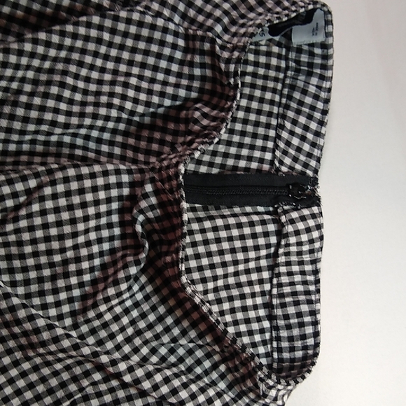 Hollister XS girls side-zip skirt * black & white checkers - Picture 7 of 10